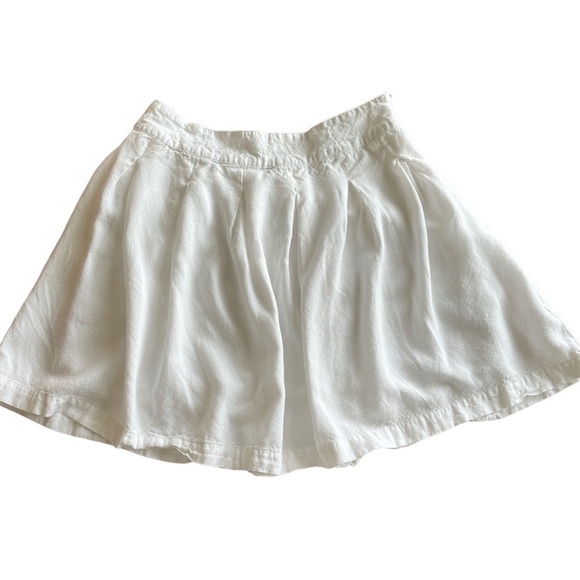 Sim &Sam white lined skirt size small side zipper pleated skirt solid waistband - Picture 1 of 10